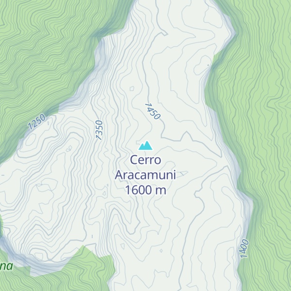 Map of Cerro Aracamuni