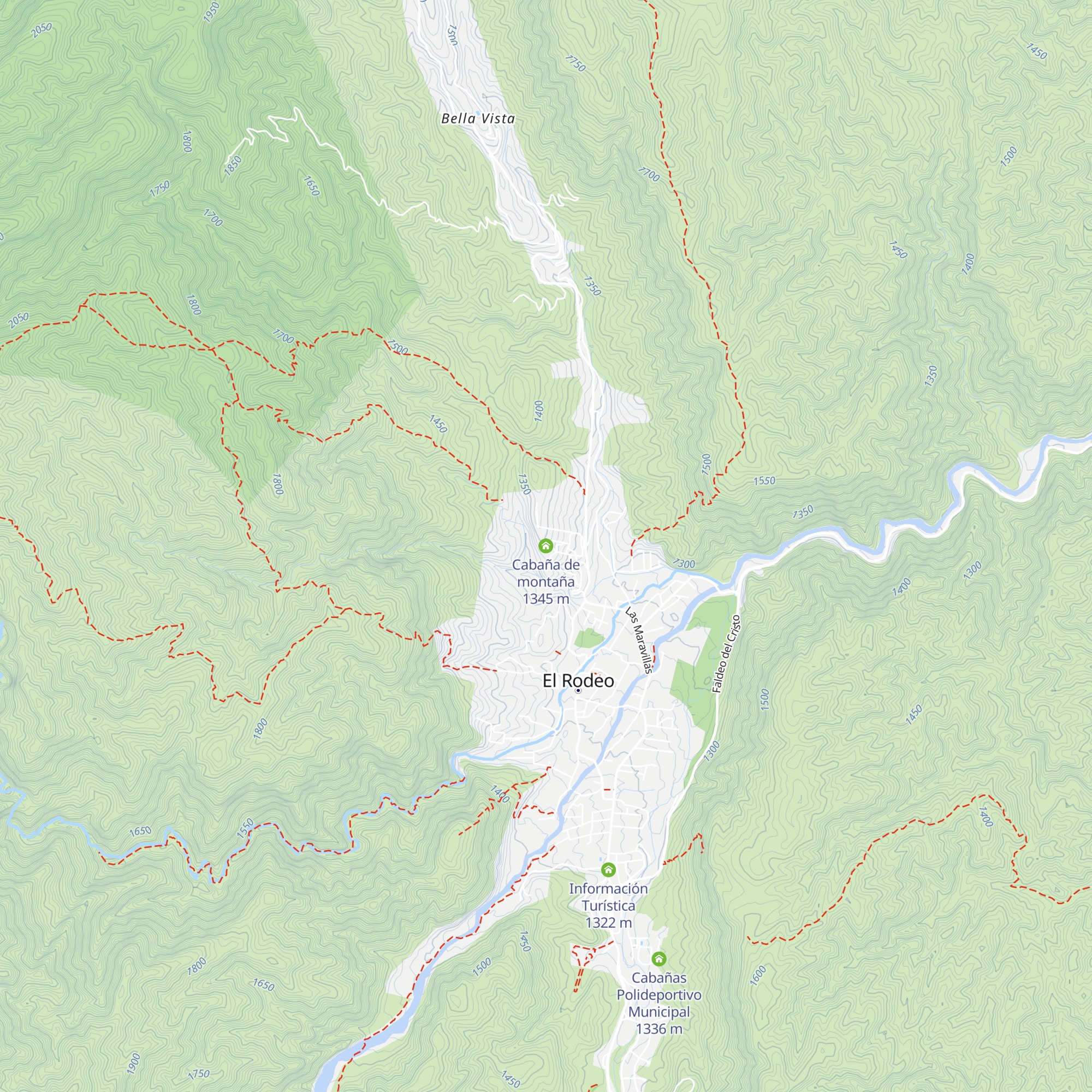 Cabaña de montaña map