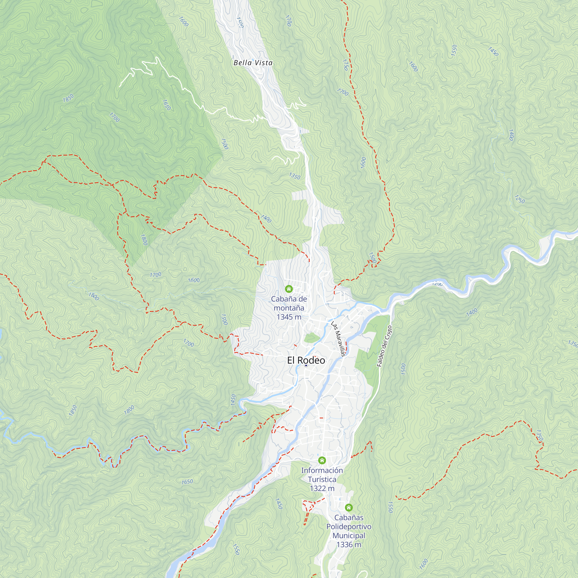 Cabaña de montaña map