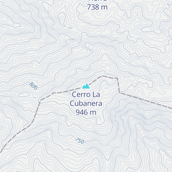 Map of Cerro La Cubanera