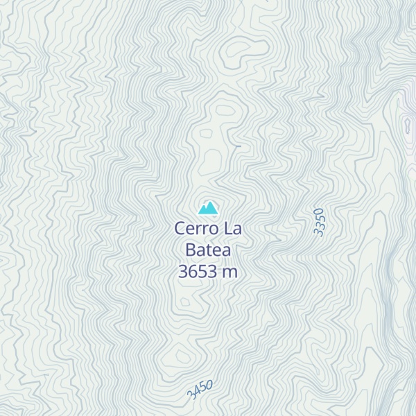 Map of Cerro La Batea