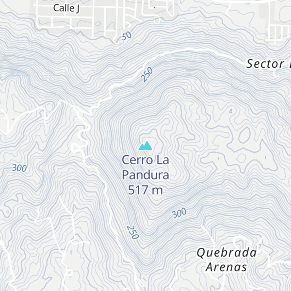 Map of Cerro La Pandura
