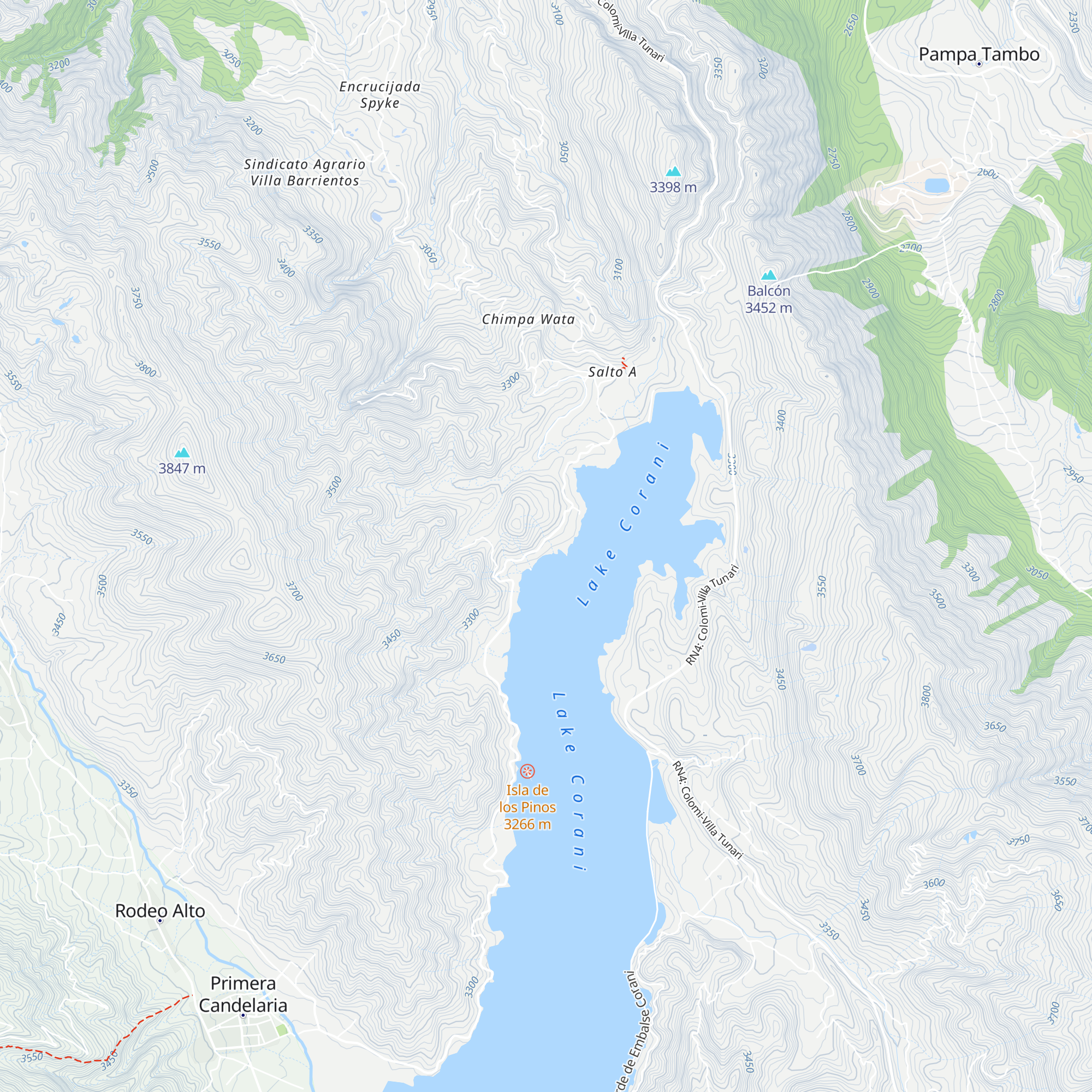 Cabañas Toro map