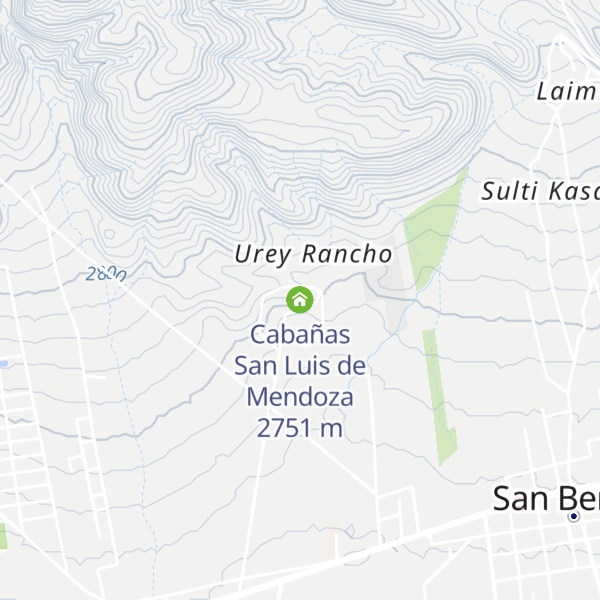 Map of Cabañas San Luis de Mendoza