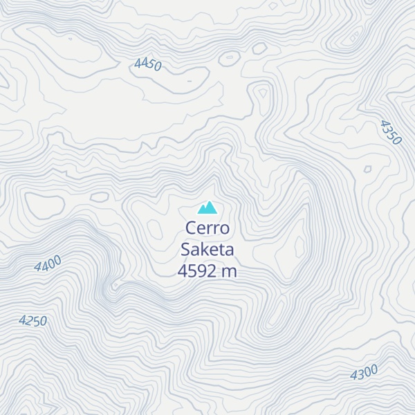 Map of Cerro Saketa