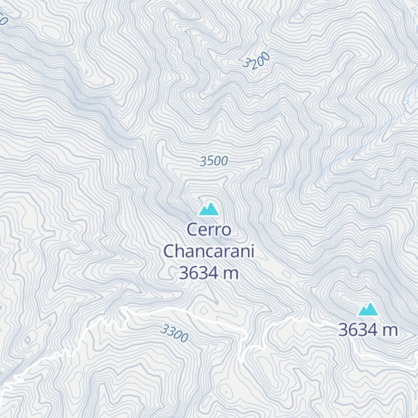 Map of Cerro Chancarani