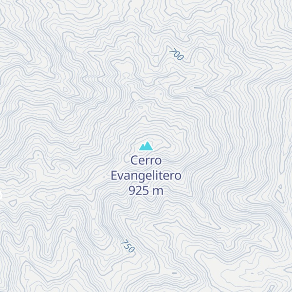 Map of Cerro Evangelitero