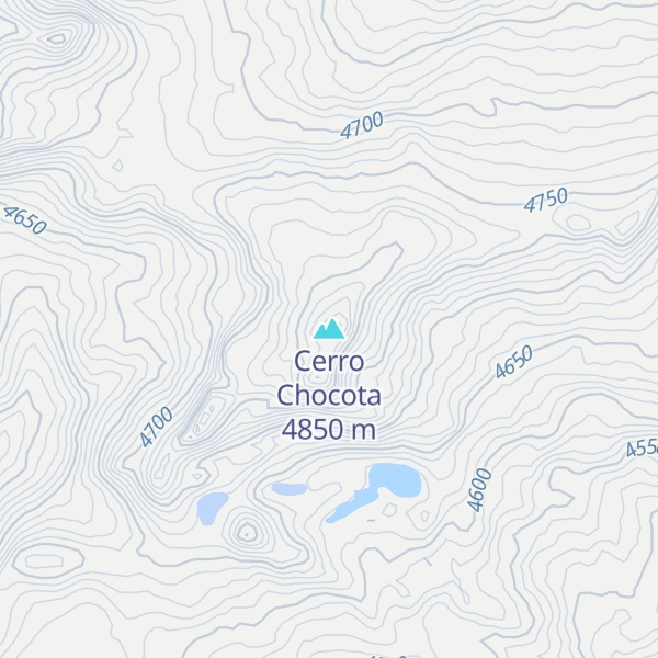 Map of Cerro Chocota