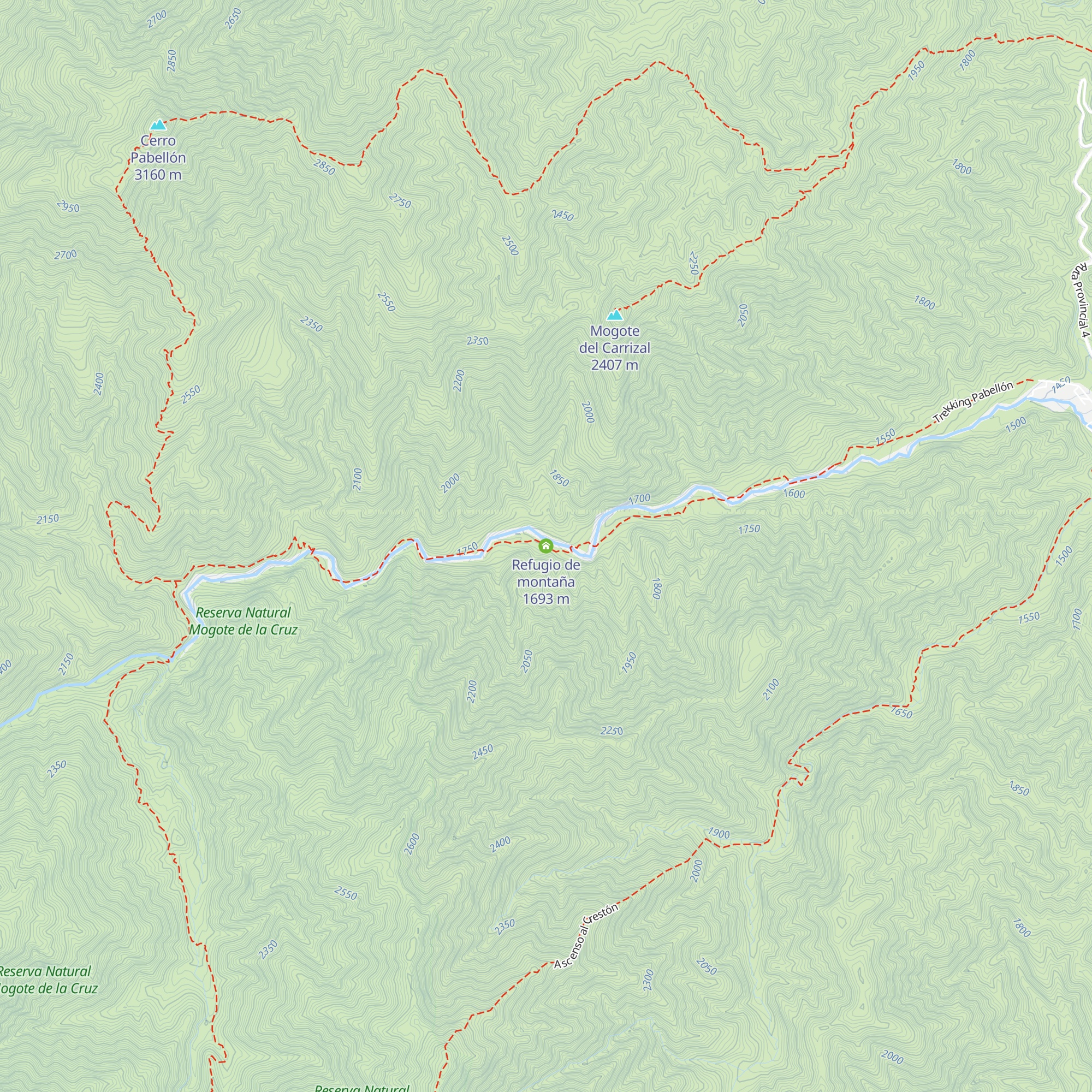 Refugio de montaña map
