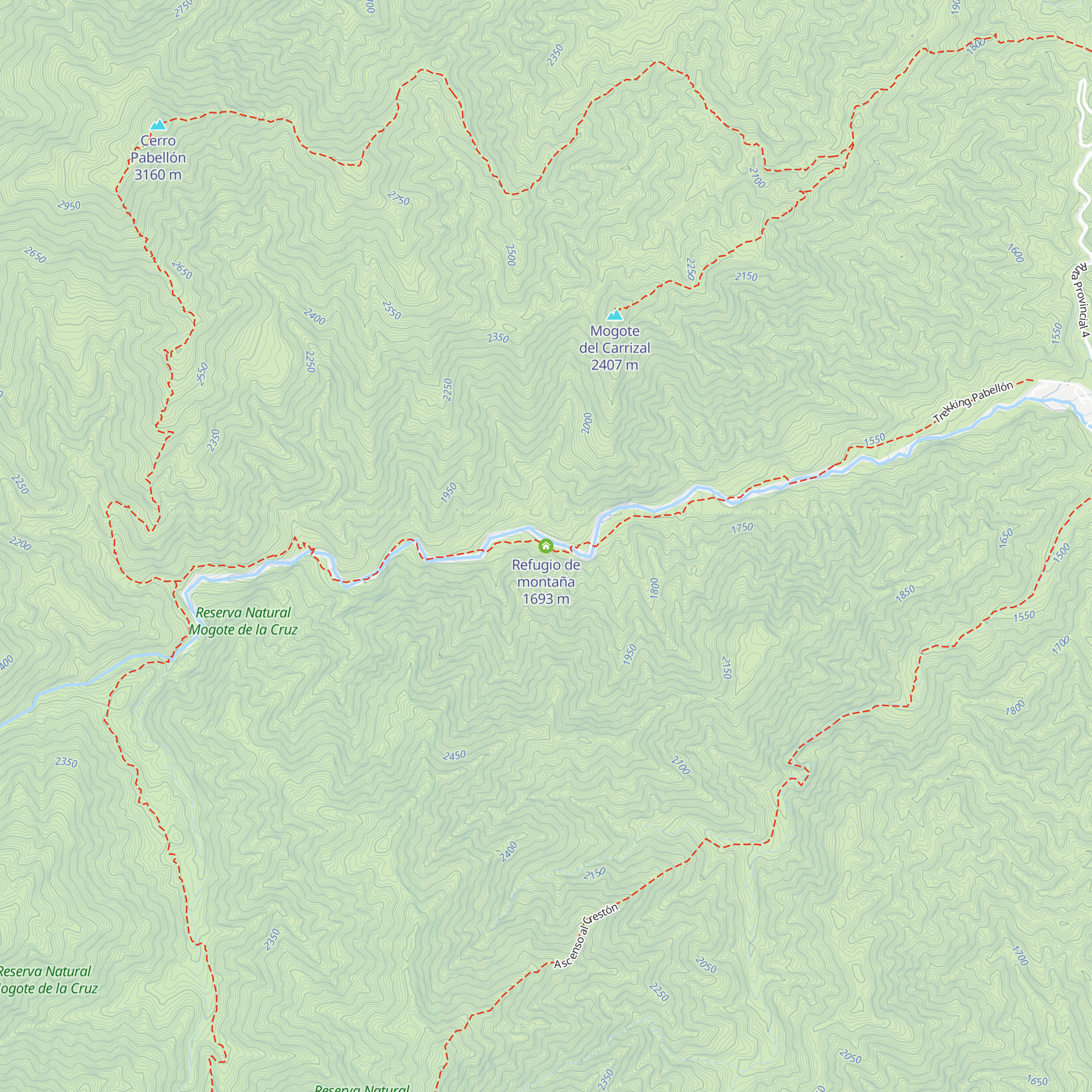 Refugio de montaña map