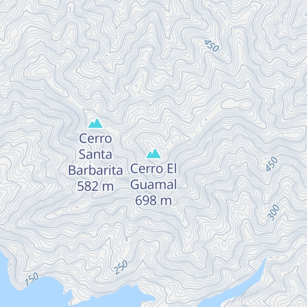 Map of Cerro El Guamal