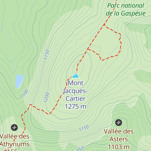 Map of Mont Jacques-Cartier