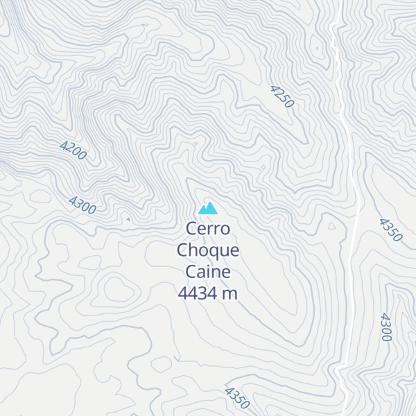 Map of Cerro Choque Caine