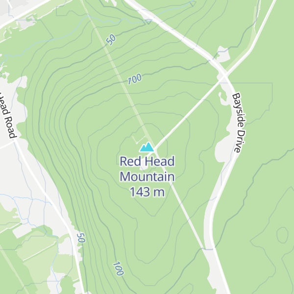 Map of Red Head Mountain
