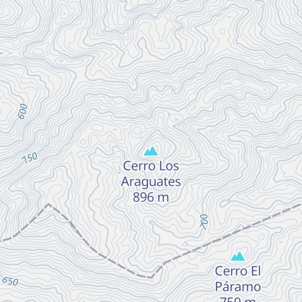 Map of Cerro Los Araguates