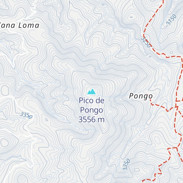 Map of Pico de Pongo