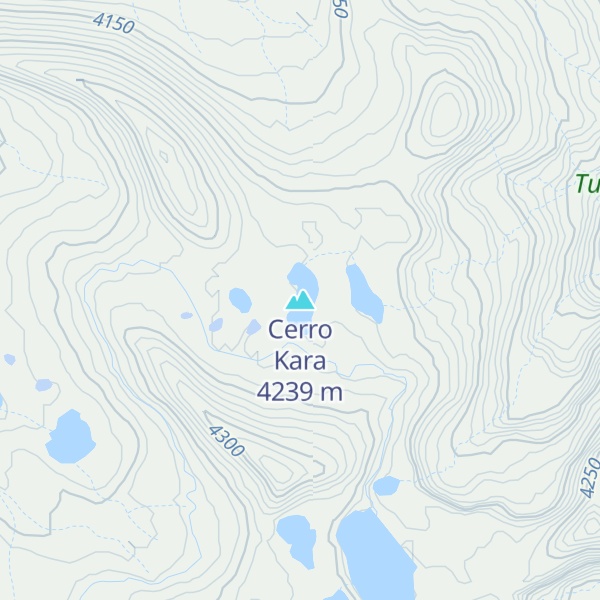 Map of Cerro Kara
