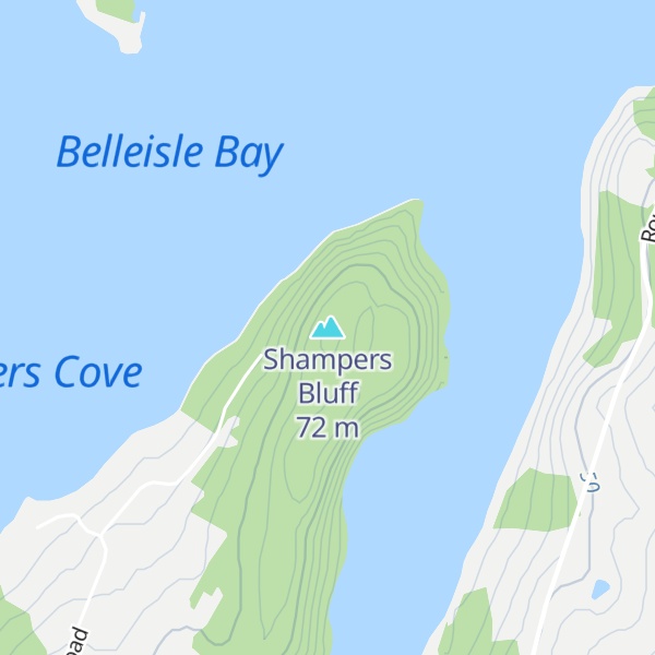 Map of Shampers Bluff