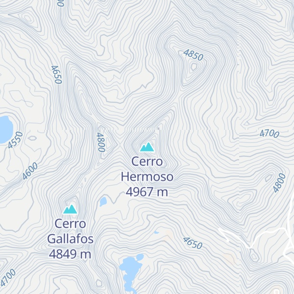 Map of Cerro Hermoso