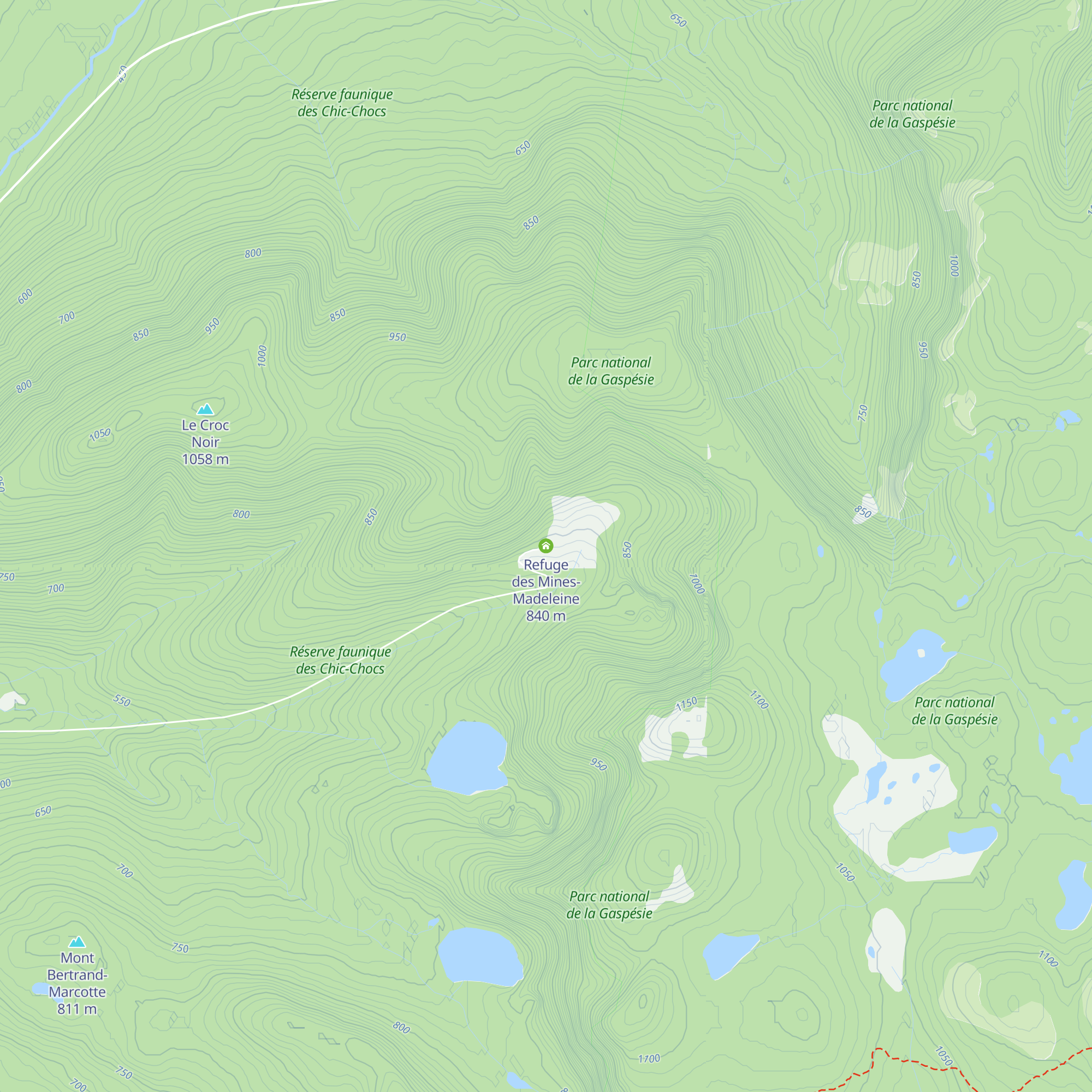 Refuge des Mines-Madeleine map