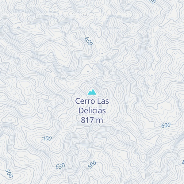 Map of Cerro Las Delicias