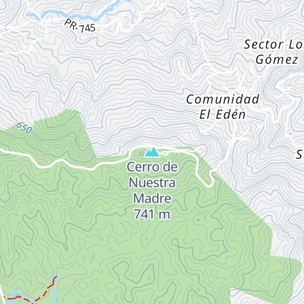 Map of Cerro de Nuestra Madre