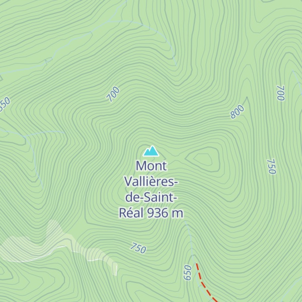 Map of Mont Vallières-de-Saint-Réal