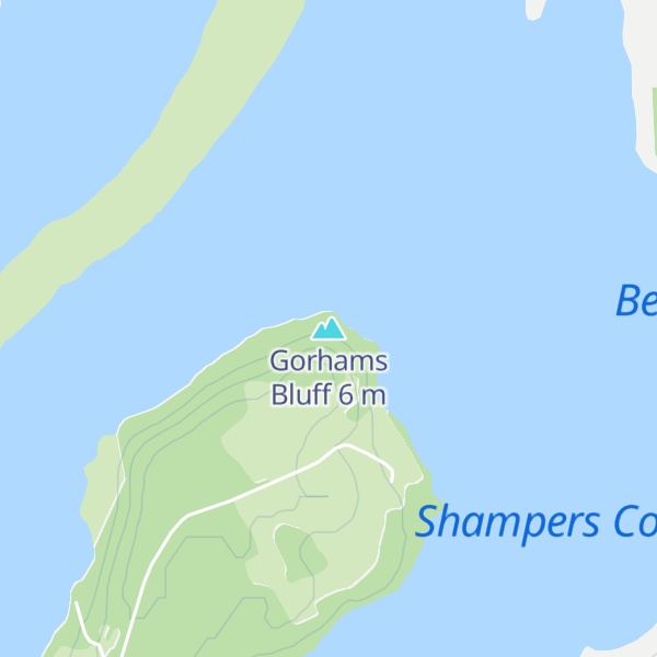 Map of Gorhams Bluff