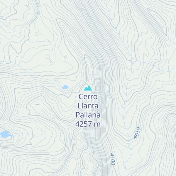 Map of Cerro Llanta Pallana