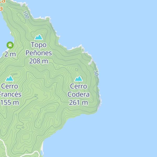 Map of Cerro Codera