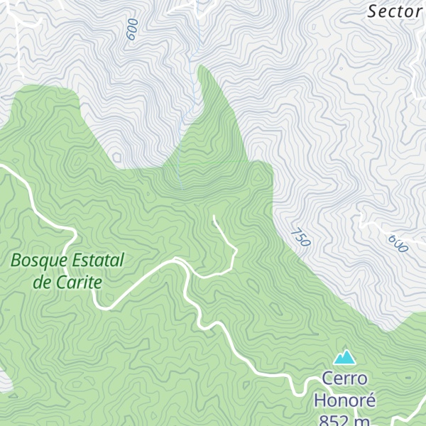 Map of Cerro La Santa