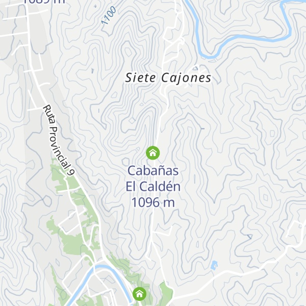 Map of Cabañas El Caldén