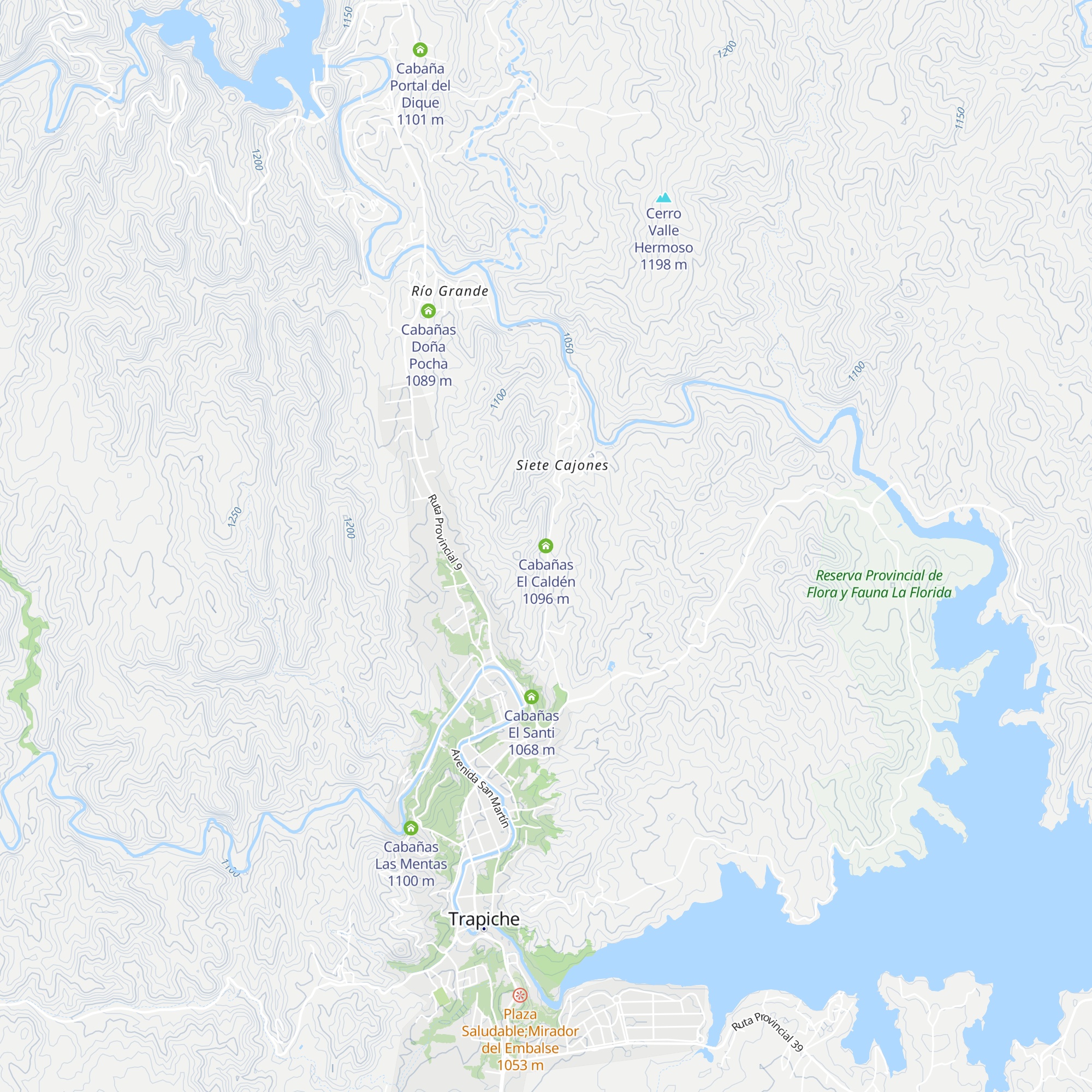 Cabañas El Caldén map