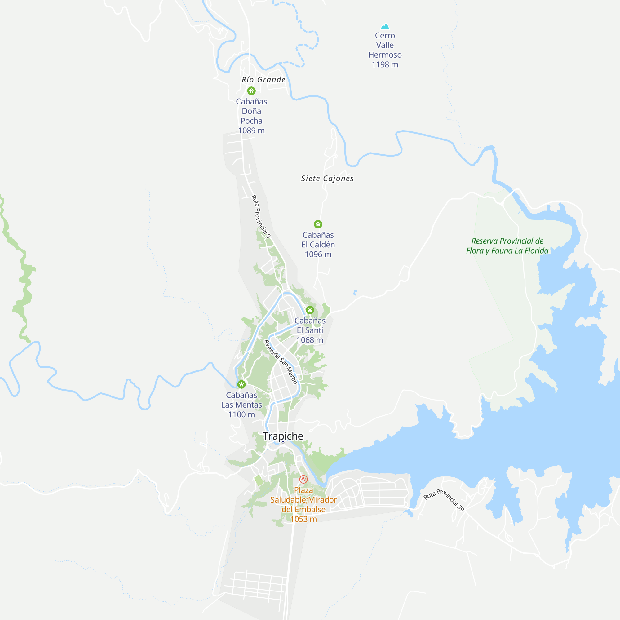 Cabañas El Santi map