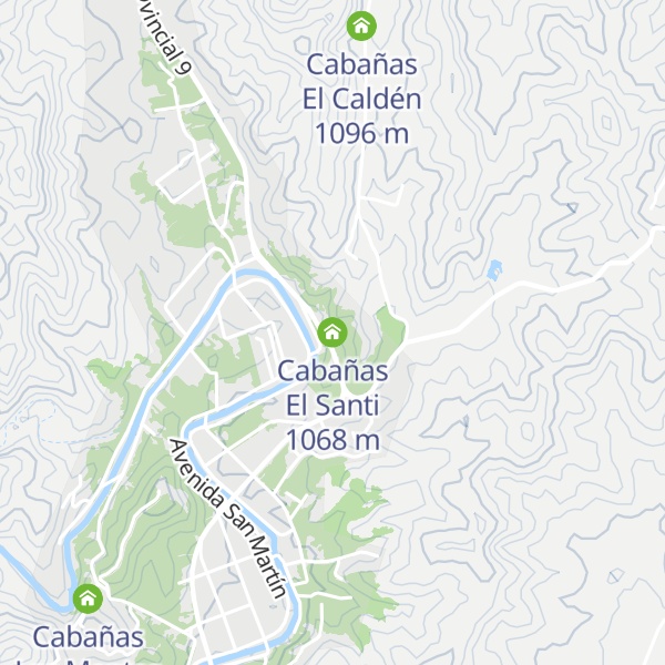 Map of Cabañas El Santi