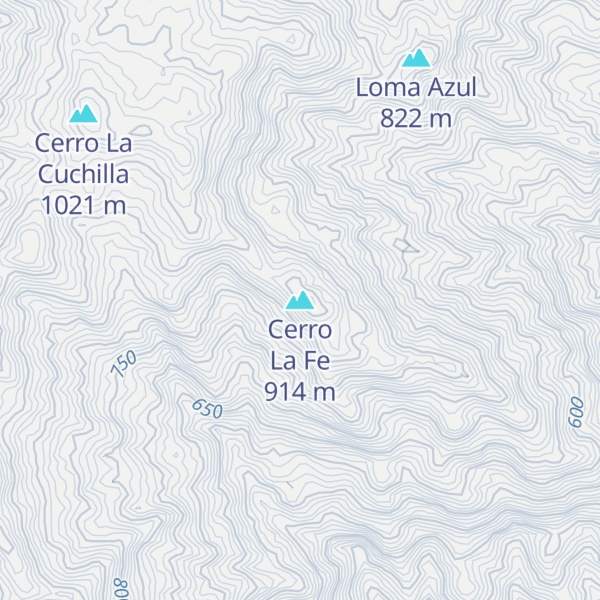 Map of Cerro La Fe