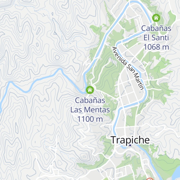 Map of Cabañas Las Mentas