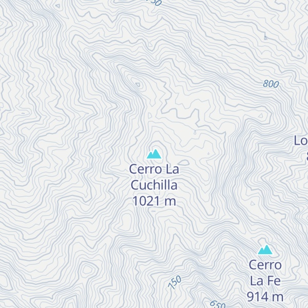 Map of Cerro La Cuchilla