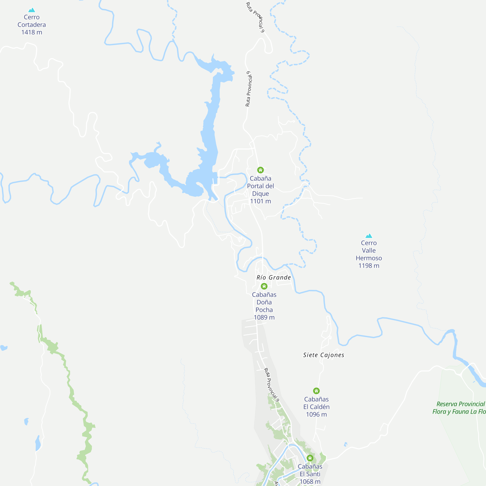 Cabañas Maria Reina De La paz map