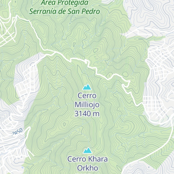 Map of Cerro Milliojo