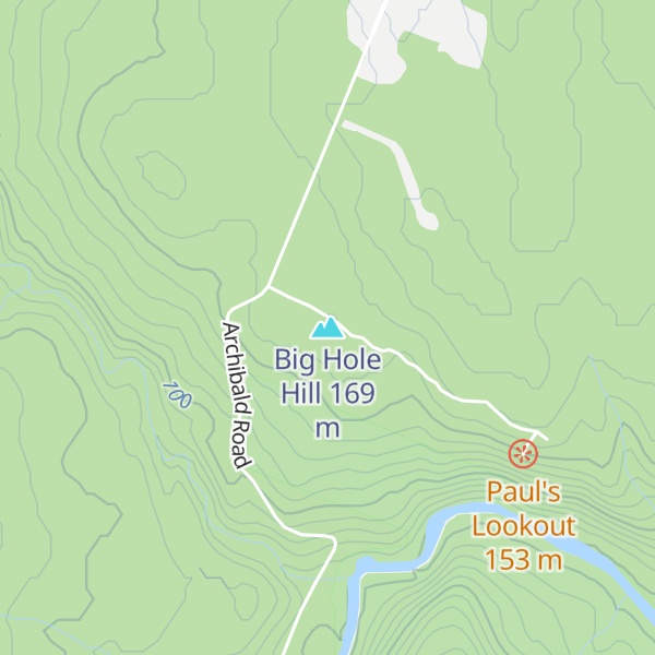 Map of Big Hole Hill