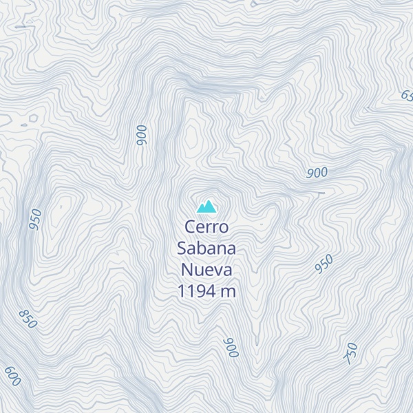 Map of Cerro Sabana Nueva