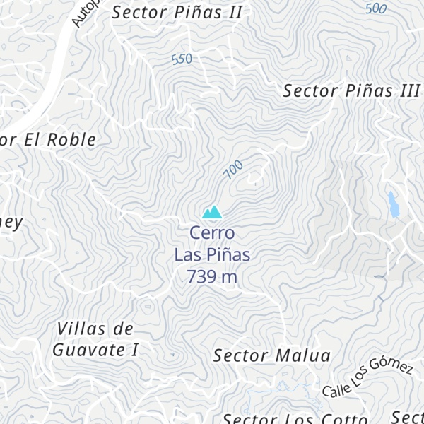 Map of Cerro Las Piñas