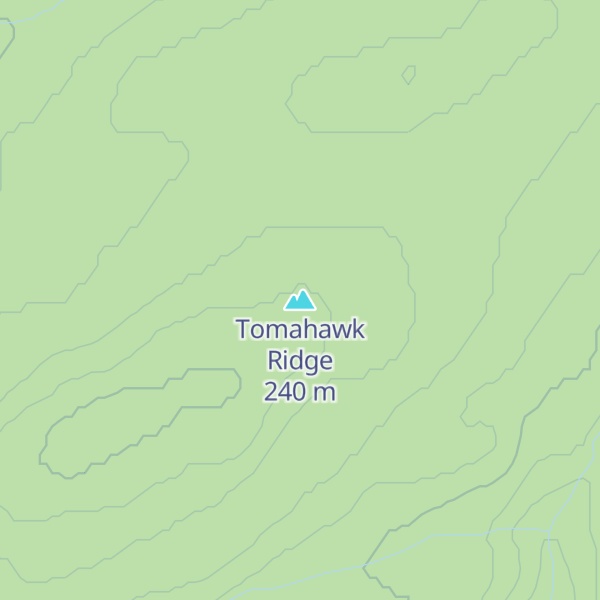 Map of Tomahawk Ridge