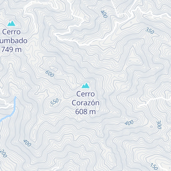 Map of Cerro Corazón