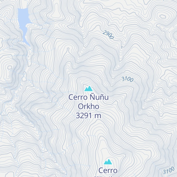Map of Cerro Ñuñu Orkho