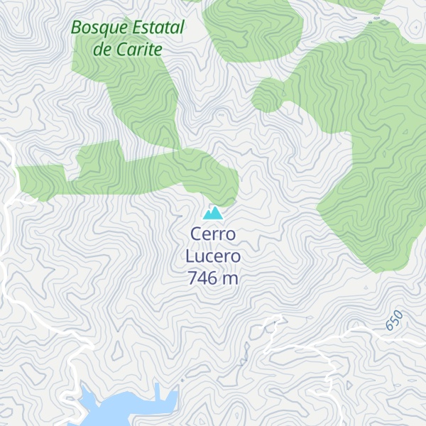 Map of Cerro Lucero