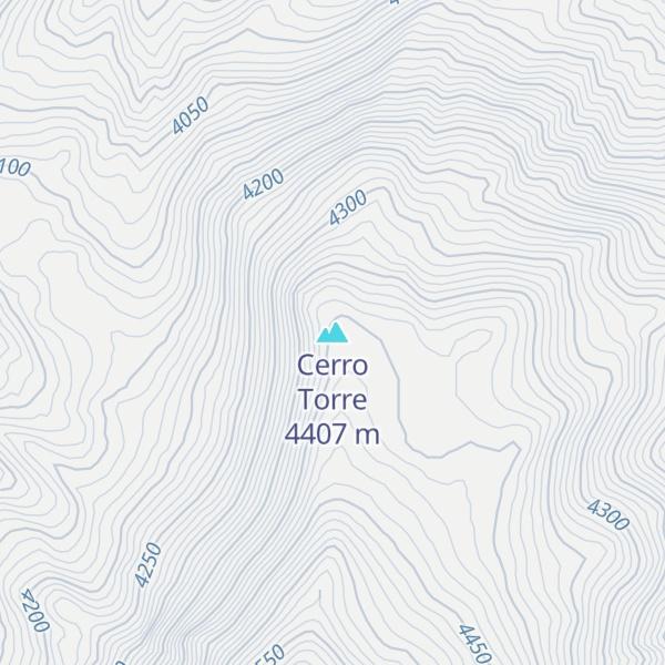 Map of Cerro Torre
