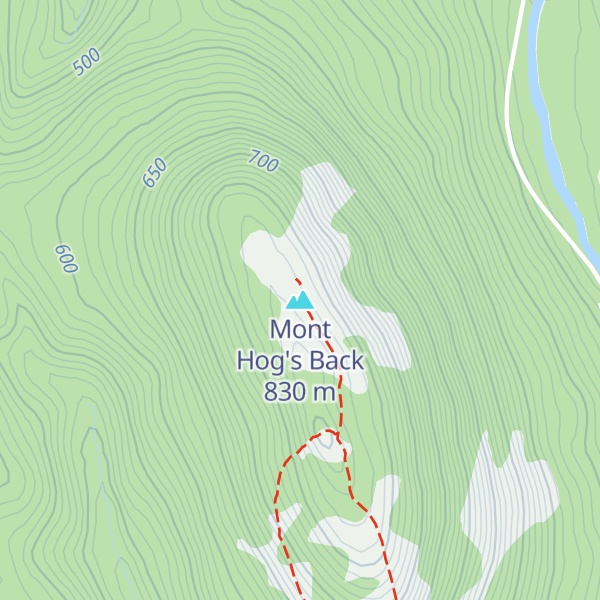 Map of Mont Hog's Back