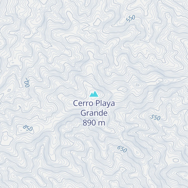 Map of Cerro Playa Grande